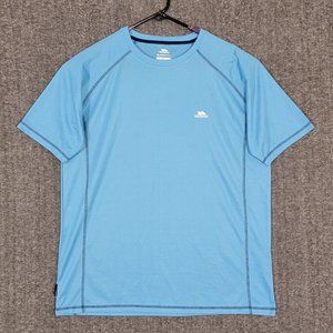 Trespass T-Shirt Mens XL Blue Quick Dry Short Sleeve Activewear Albert Shirt